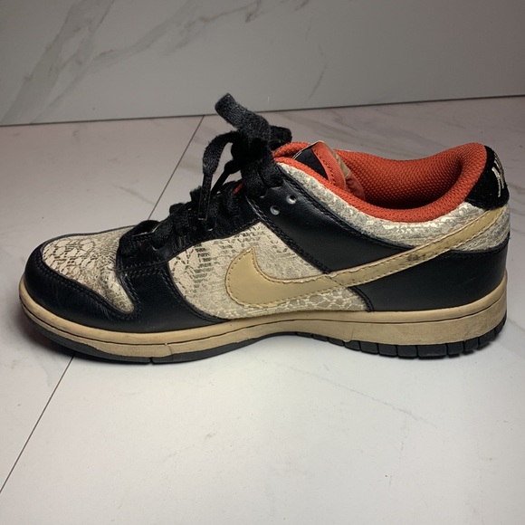 Nike Dunk Low Black Linen Terra Cotta 313699-021 US 7 W - Picture 6 of 11